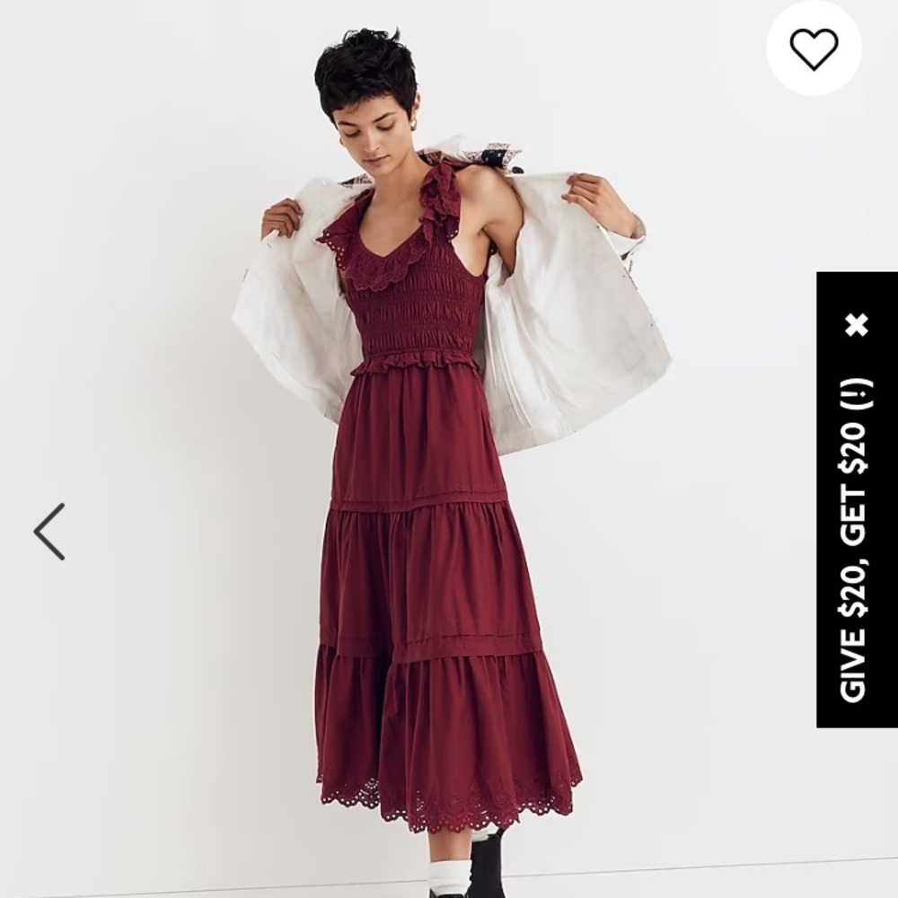 Madewell Lucie Embroidered Cotton Midi Dress 00